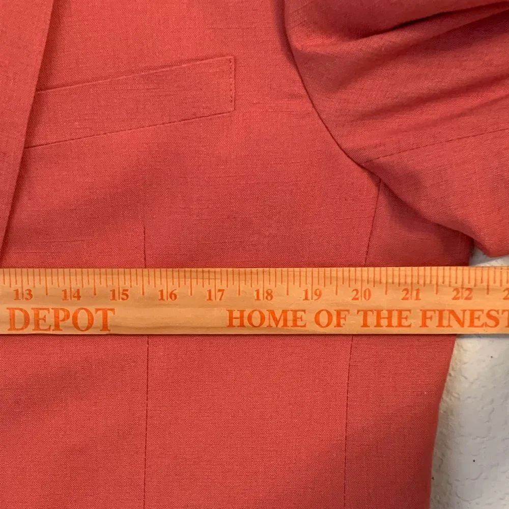 John Blair Men's Coral Blazer Linen Blend Size 42